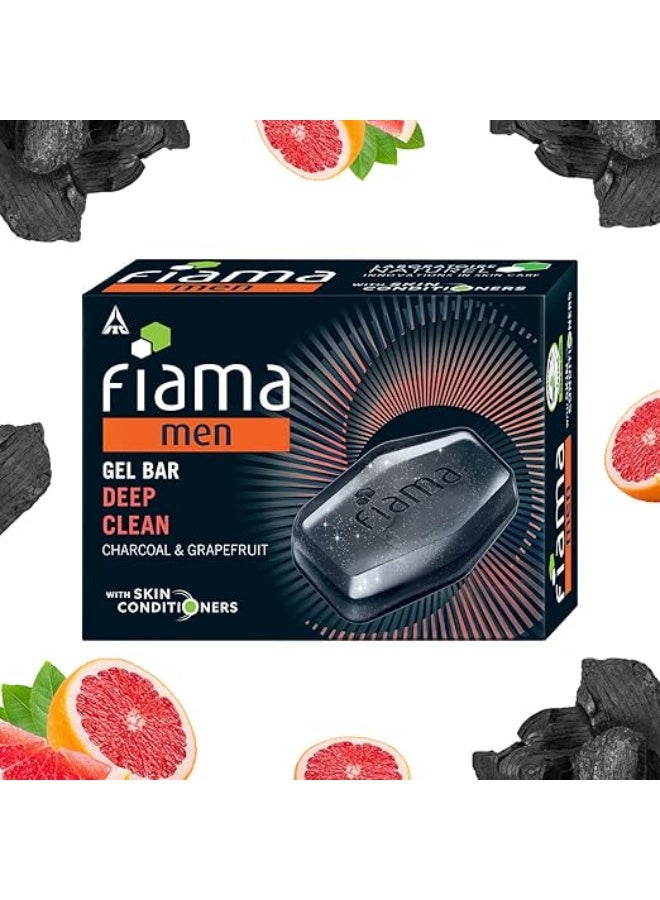 فياما صابون جل فياما للرجال للتنظيف العميق، بالفحم والجريب فروت ومرطبات البشرة، 125 غرام، مناسب لجميع أنواع البشرة، درجة حموضة لطيفة - Image 2